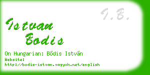 istvan bodis business card